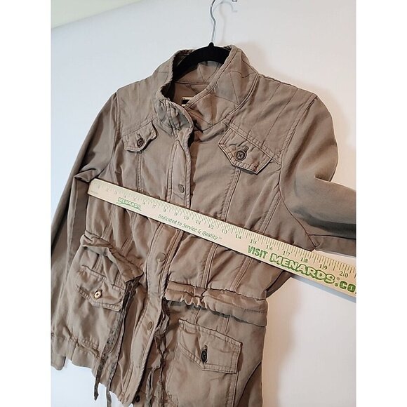 Anthropologie Daughters Of Liberation Adirondack Jacket Utility Linen Blend sz 6 - Picture 8 of 12